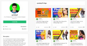 Example of a professional Fiverr seller profile