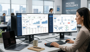 ERP dashboard system screen SAP software business interface