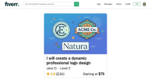 Example of Fiverr gig image design