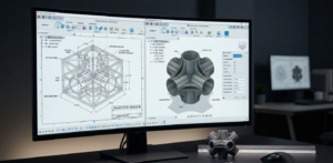 CAD / 3D Design on Computer Screen image