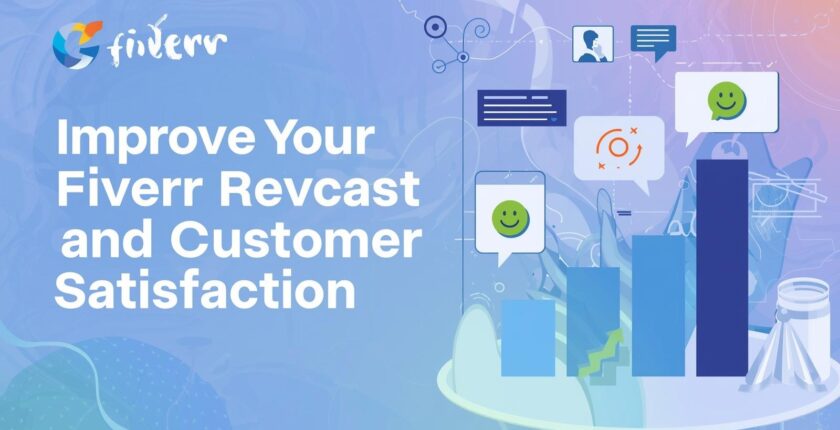 create a best blog banner image on this Topic Improve Your Fiverr Response Rate and Customer Satisfaction