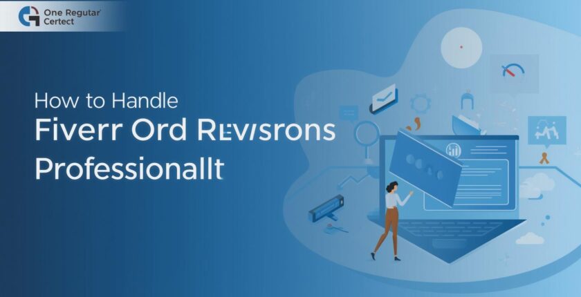 create a best blog banner image on this topic How to Handle Fiverr Order Revisions Professionally