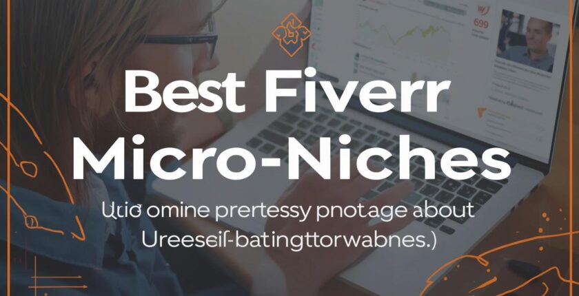 create a simpolke and proffessional bannner for blog post Best Fiverr Micro Niches