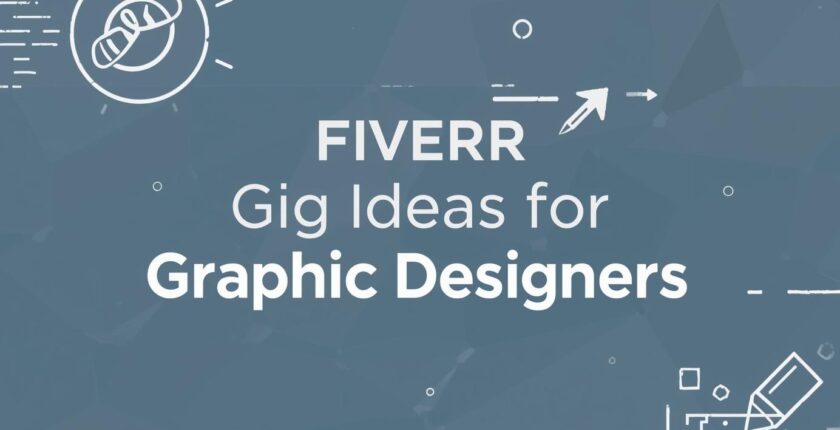 create a simpolke and proffessional bannner for blog post Fiverr Gig Ideas for Graphic Designers