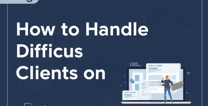 createa banner image for bpg post on this topic How to Handle Difficult Clients on Fiverr